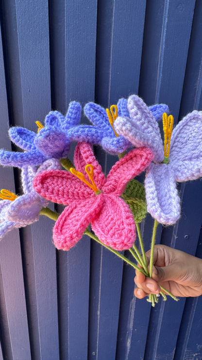12" Lily Handcrafted Crochet Flower