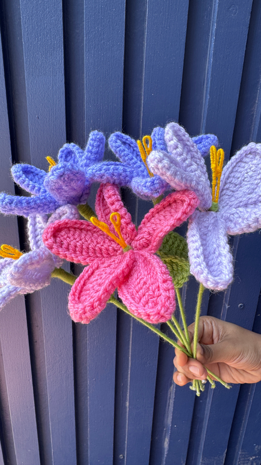 12" Lily Handcrafted Crochet Flower