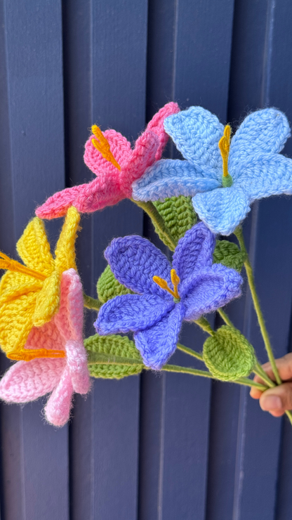 Handcrafted Open Tulip Crochet Flower