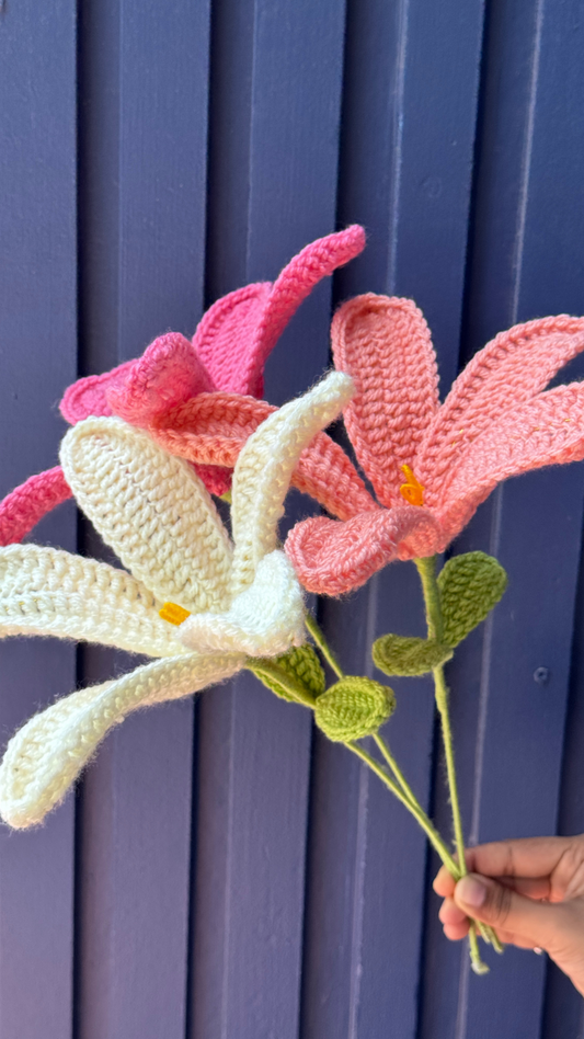 16" Lily Handcrafted Crochet Flower
