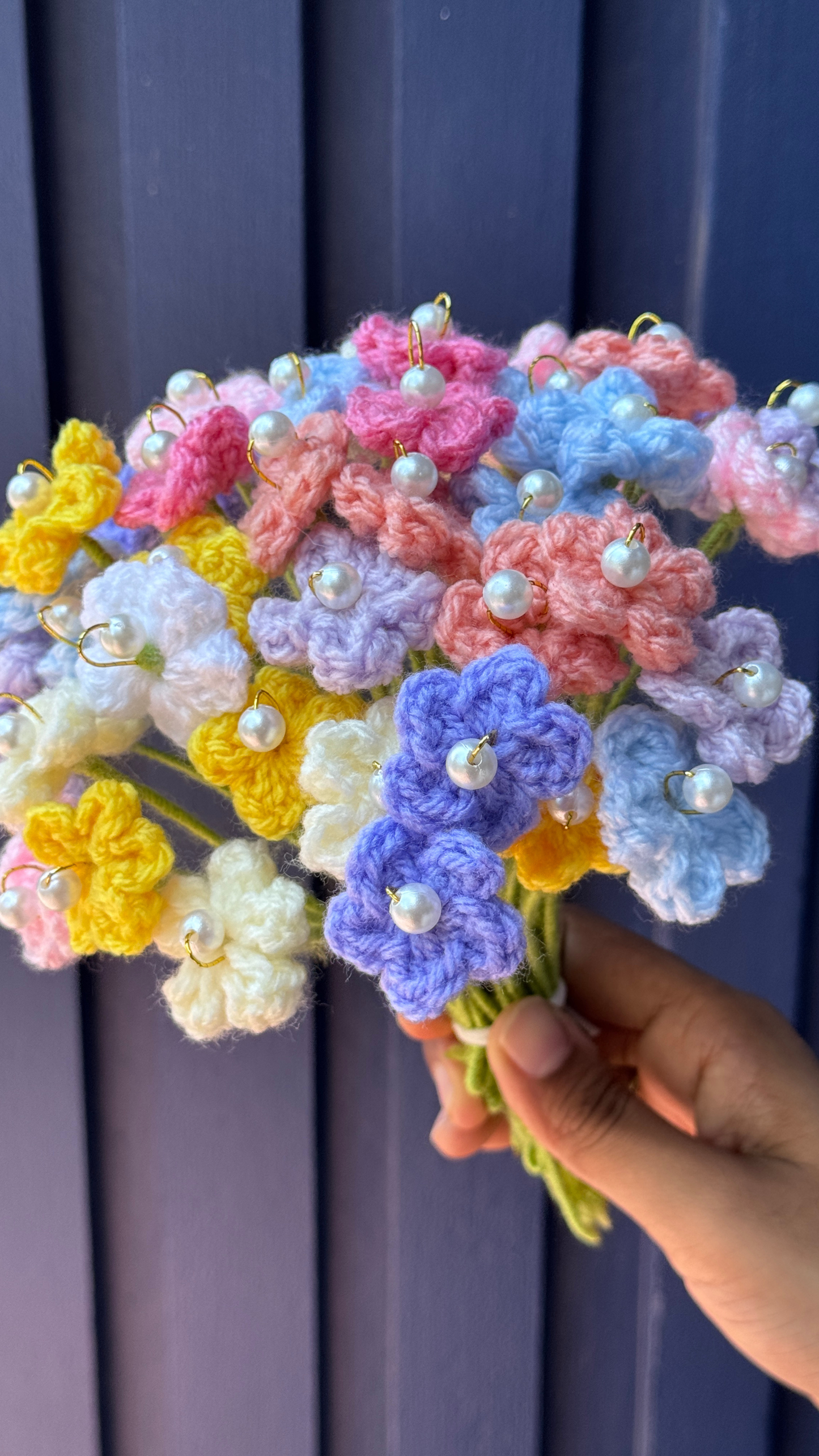 Mini Forget Me Not Handcrafted Crochet Flower