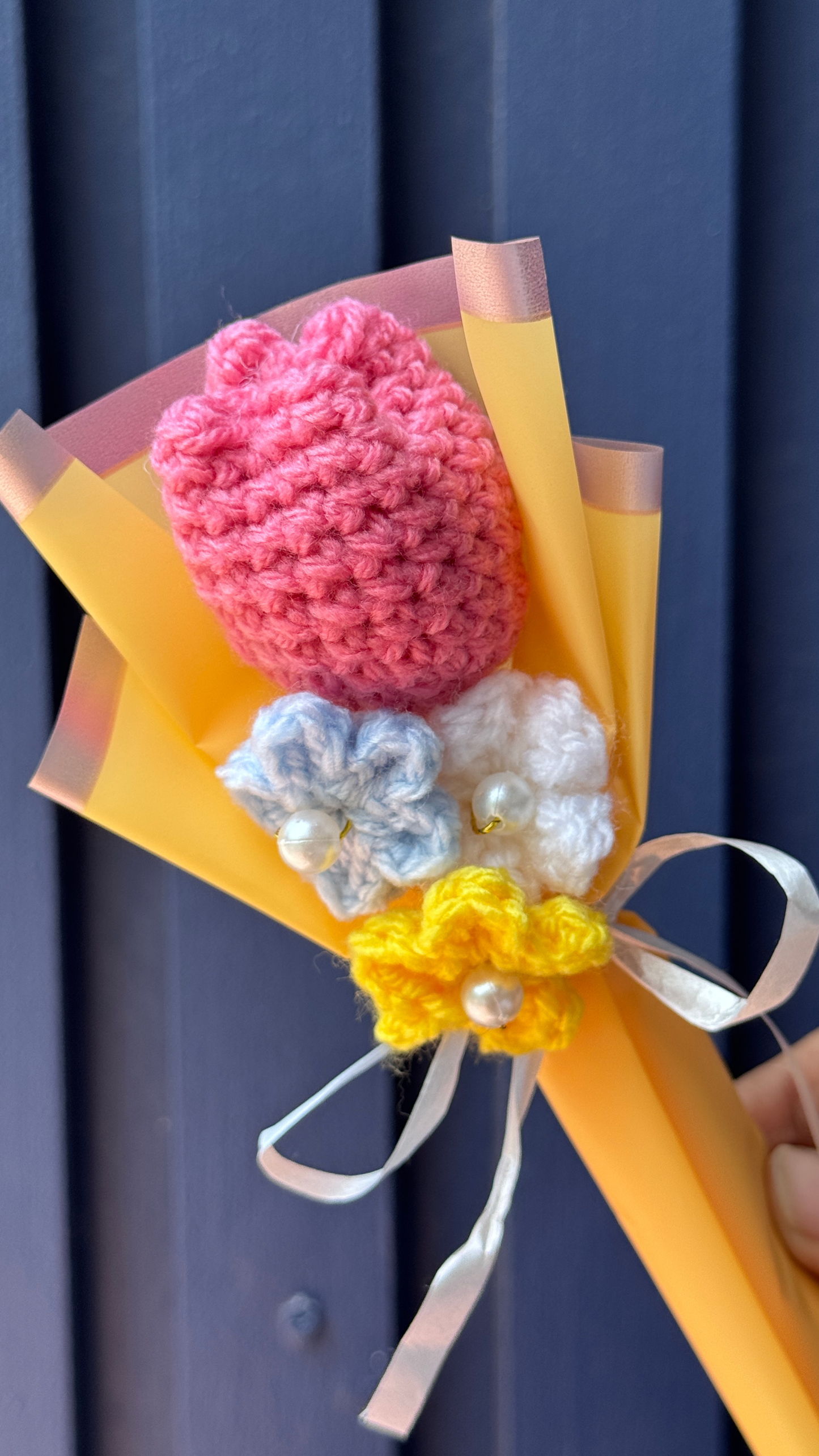 Mini Handcrafted Crochet Flower Bouquet