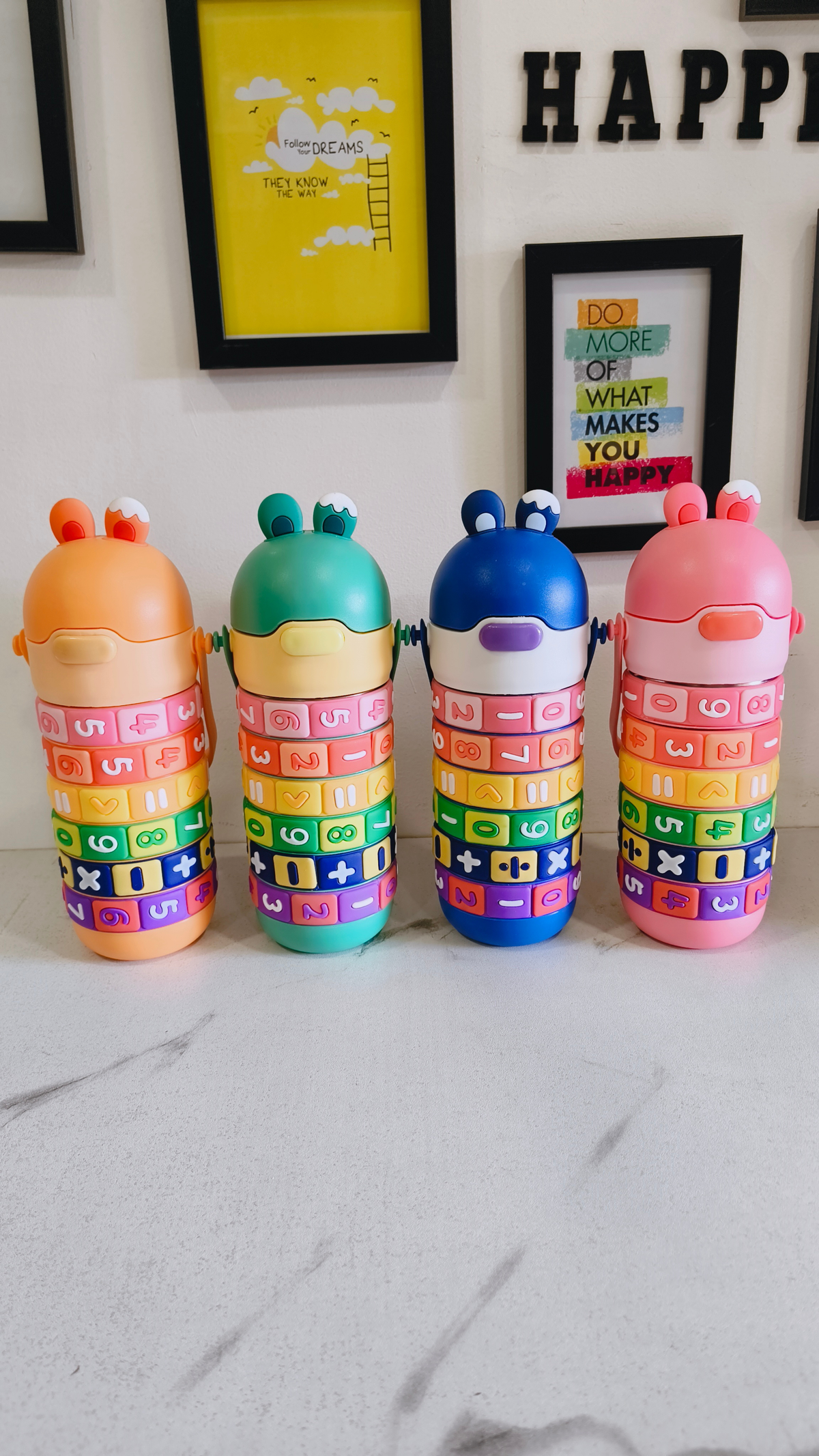 430ml Rotating Number Educationl Water Bottle
