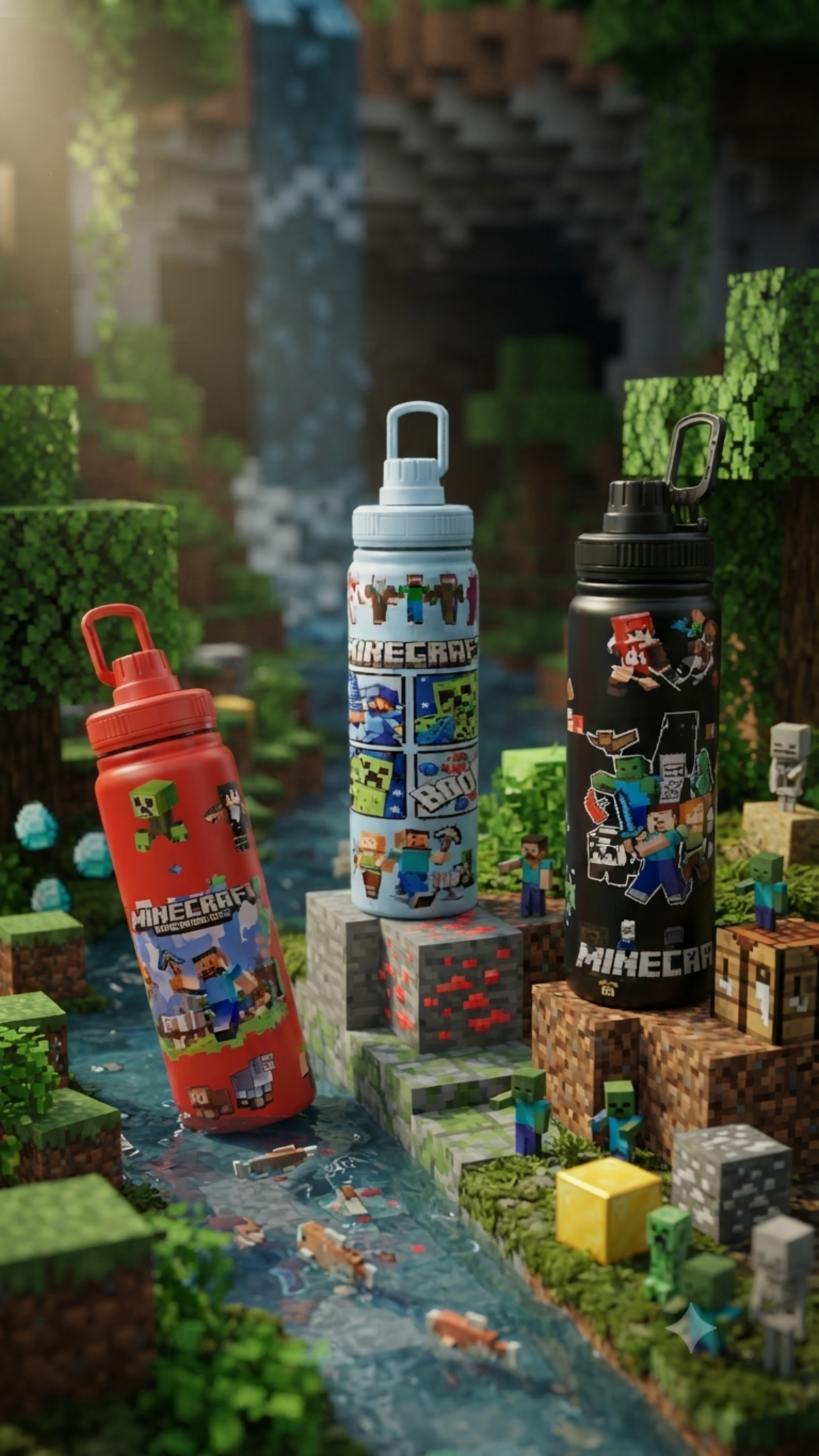 800ml Minecraft Stainless Steel Bottle