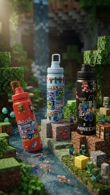 800ml Minecraft Stainless Steel Bottle