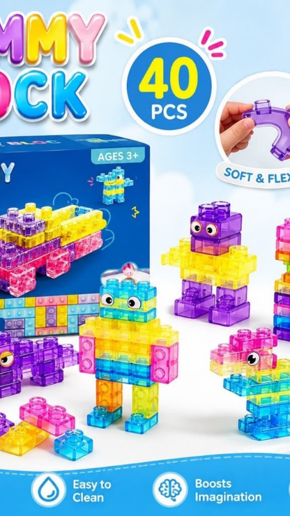 40 pcs Gummy Building Blacks