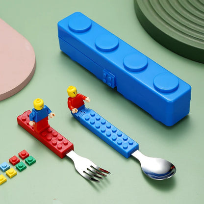 Building Block Spoon & Fork Set