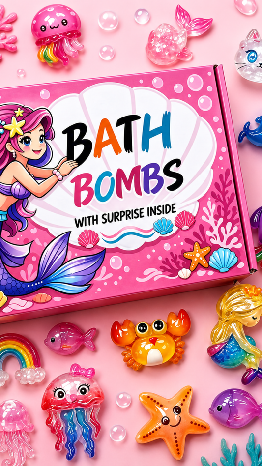 Colorful Bath Bombs With Inside Surprise Toy (Pack Of 2)