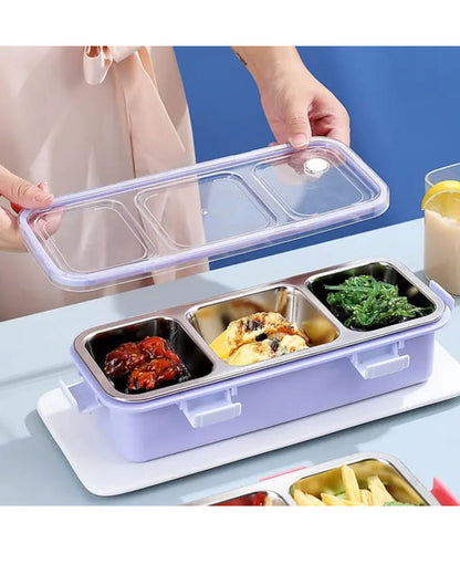 Premium Stainless Steel 3 Part Luch Box