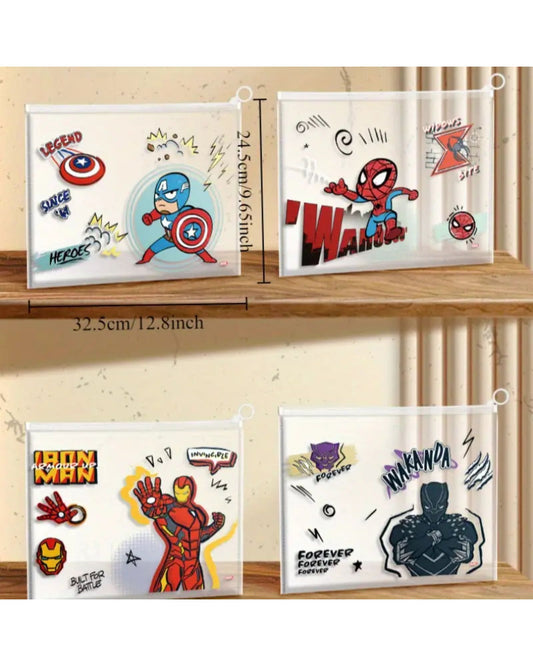 Superhero A4 File Folder (Set Of 4)