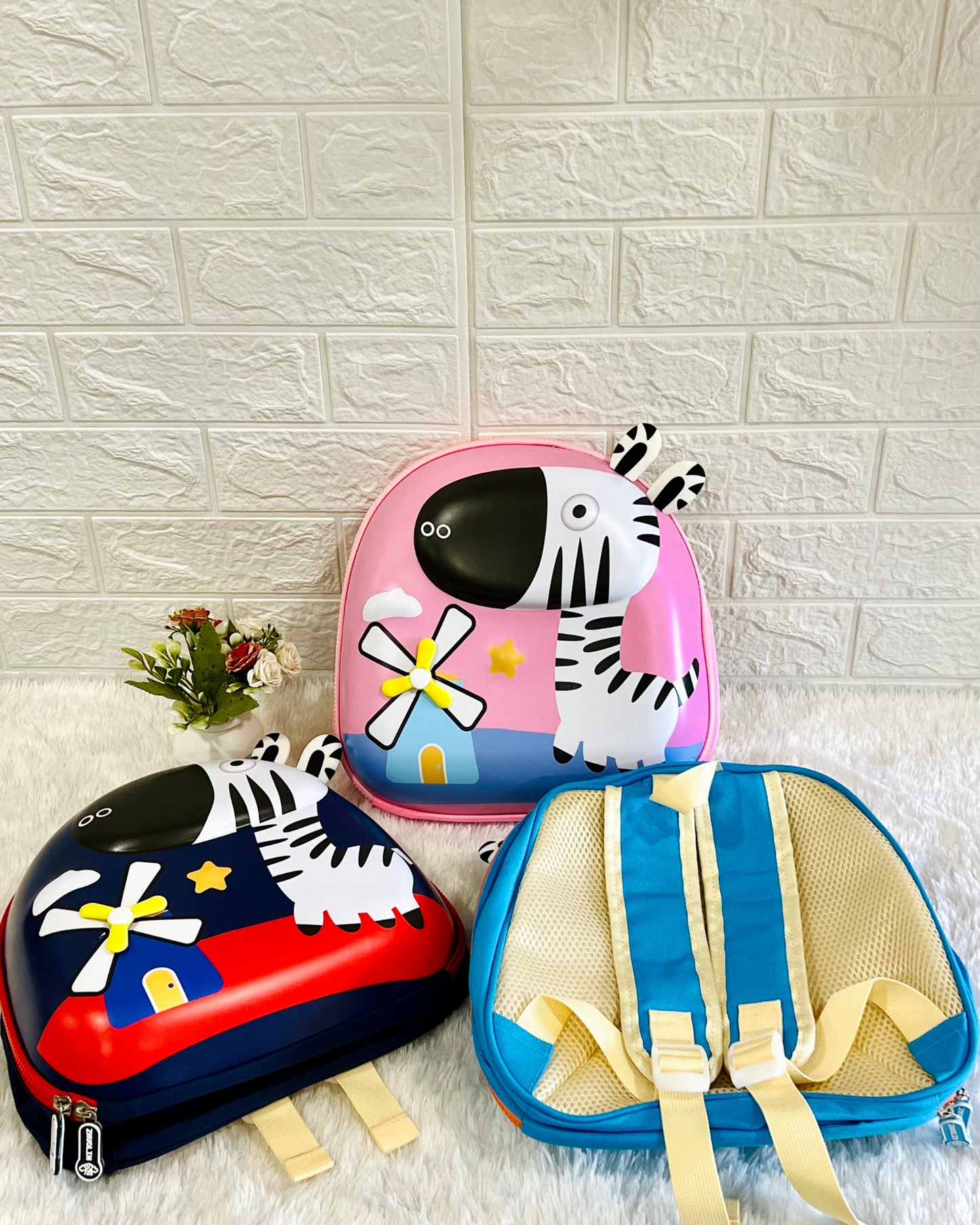 12" Zebra Kids Backpack | Pre-School Nursery Bag for Kids