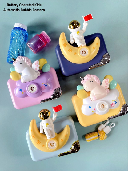 Interactive Bubble Camera Toy For Kids With Light And Music