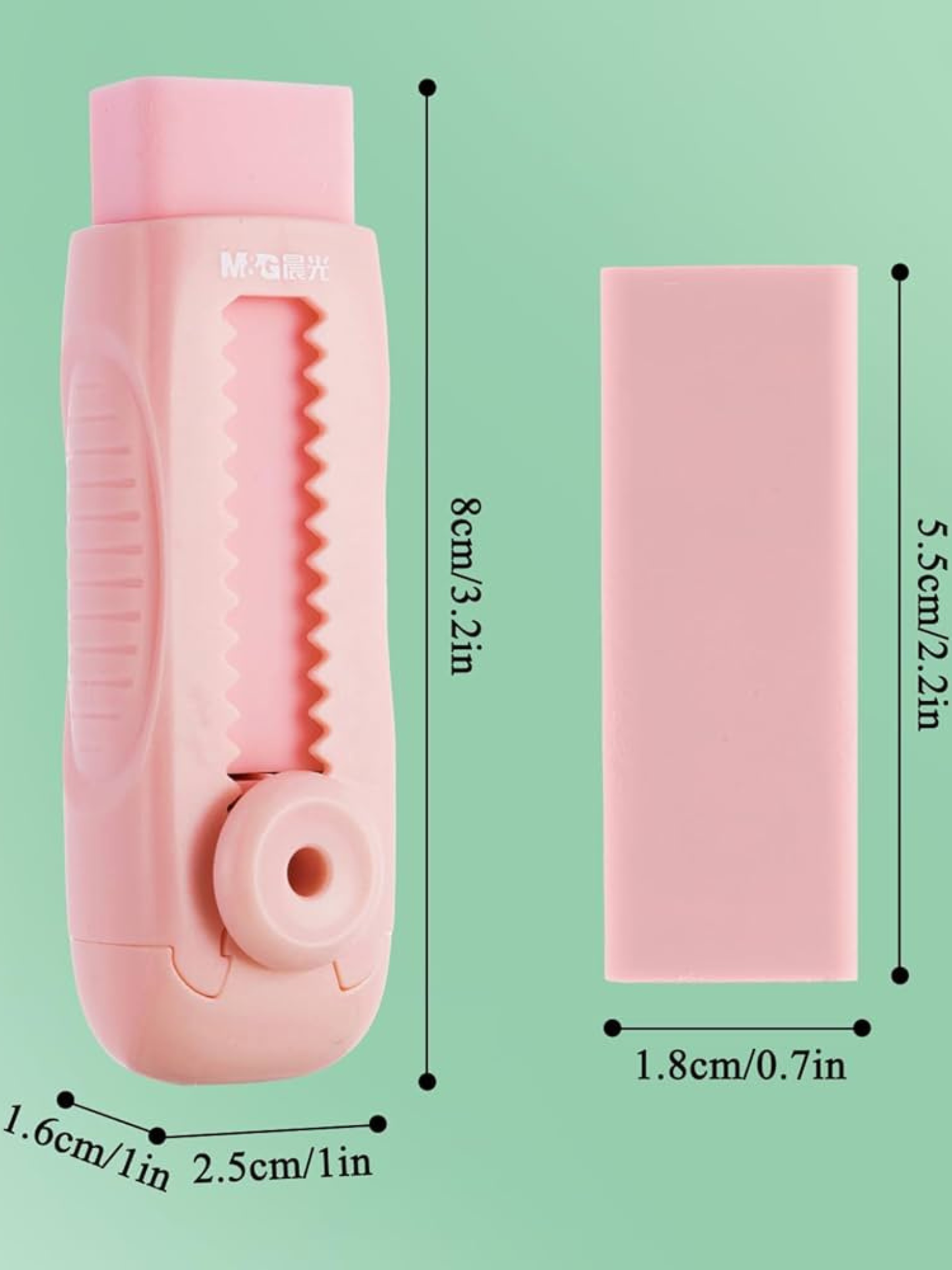 Pen Style Push Pull Eraser