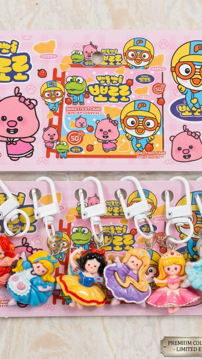 Pack Of 6 Keyrings & Bag Hanging