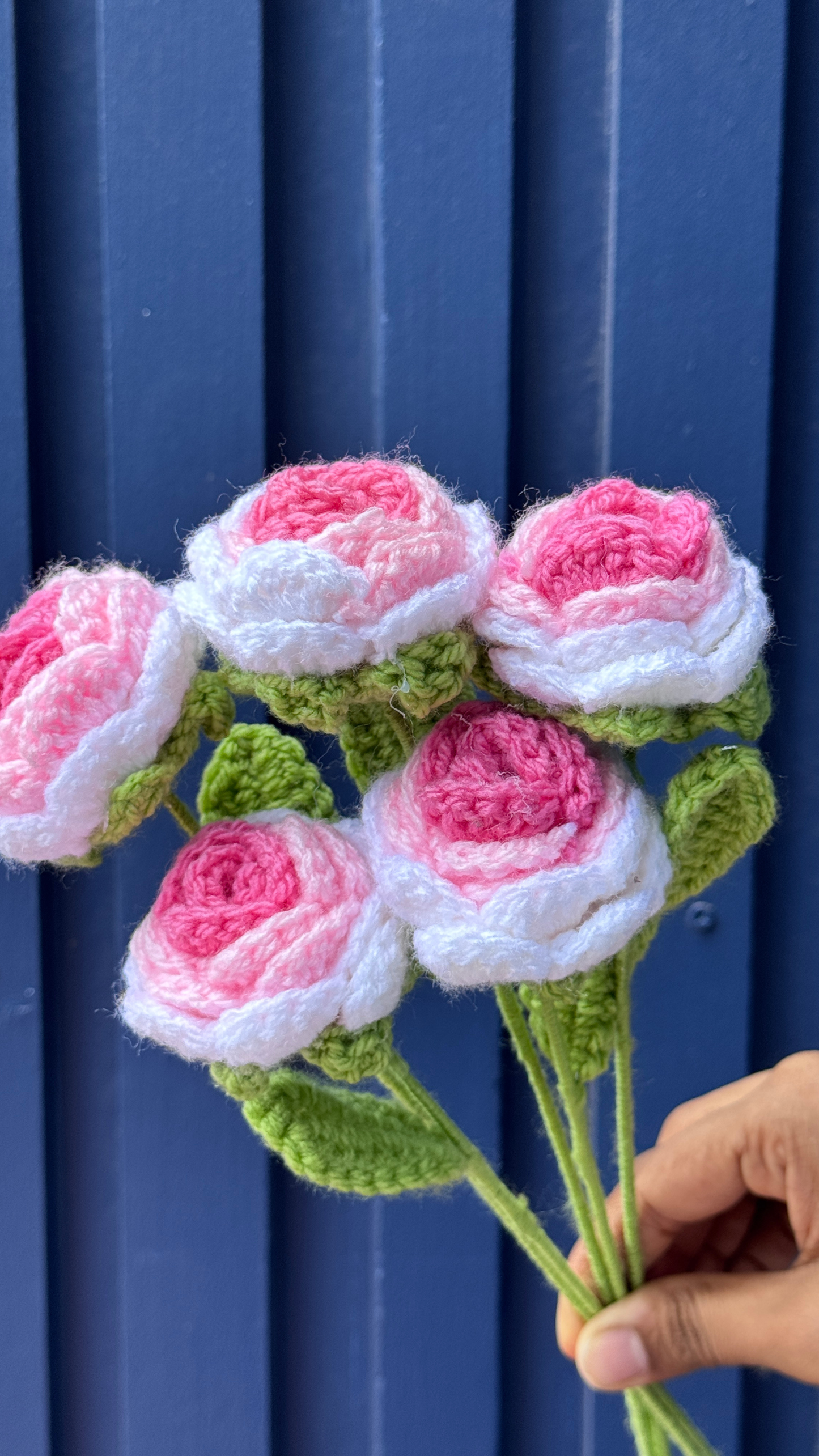 12" Shaded Rose Handcrafted Crochet Flower
