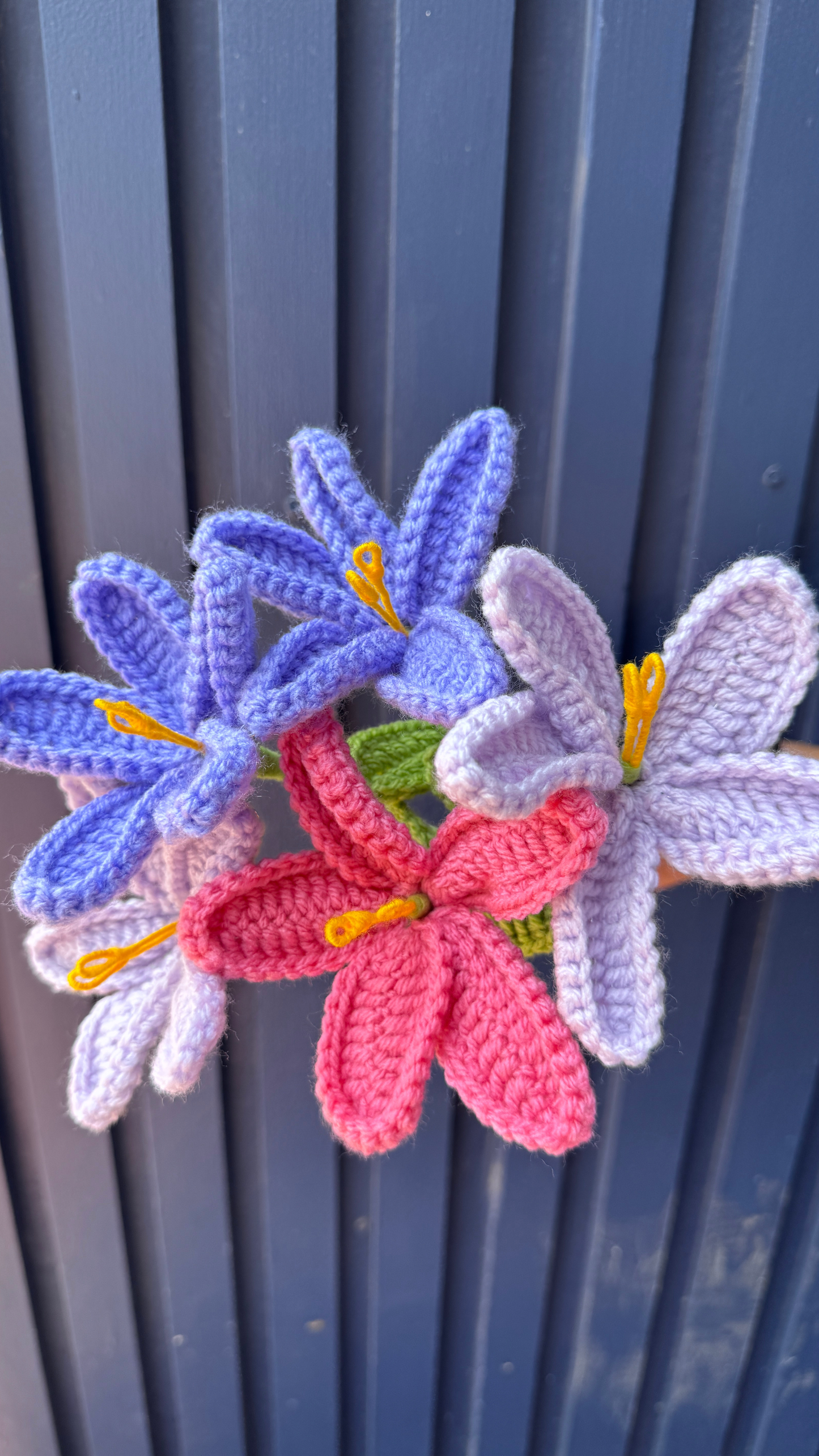 12" Lily Handcrafted Crochet Flower