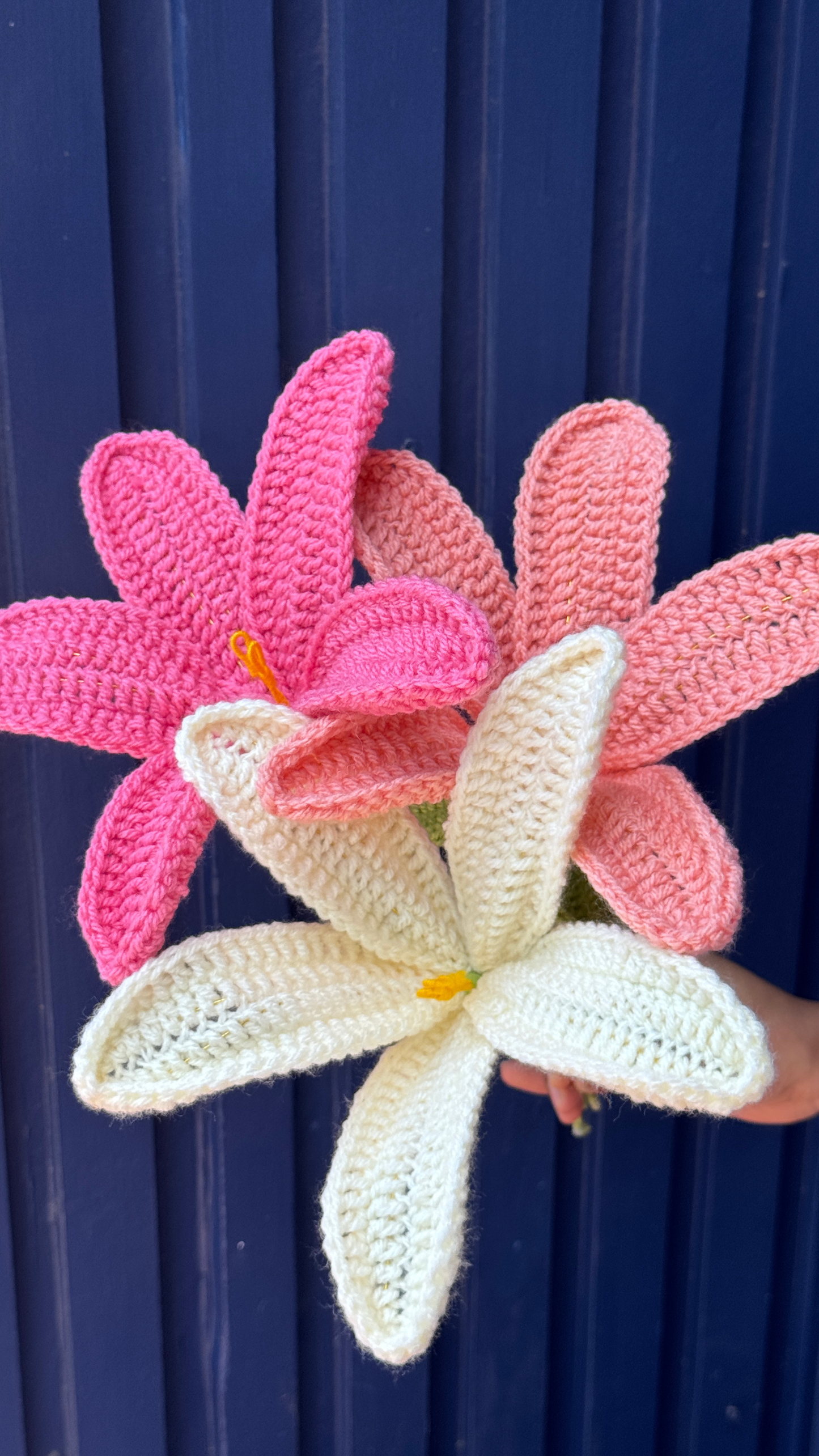 16" Lily Handcrafted Crochet Flower