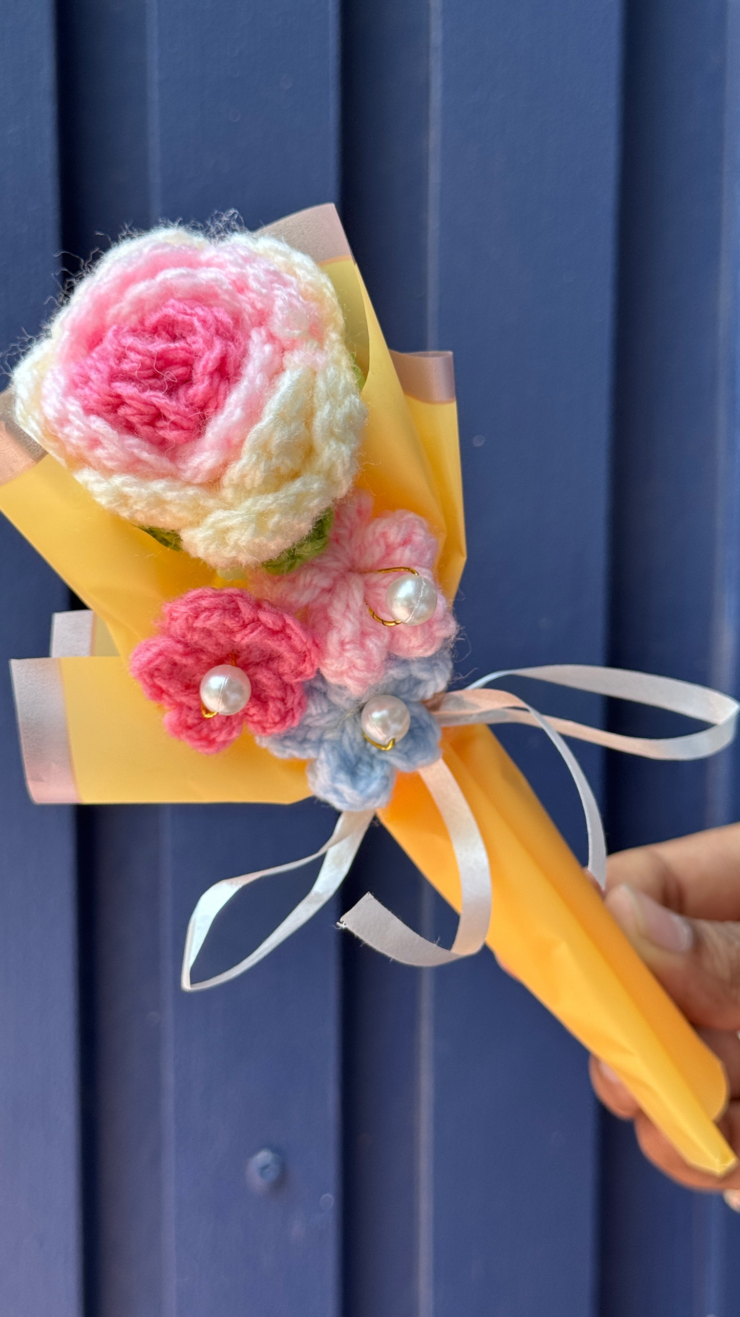 Mini Handcrafted Crochet Flower Bouquet