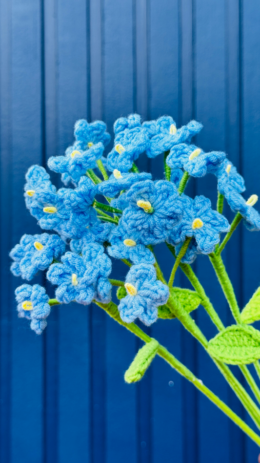 18" Forget Me Not Handcrafted Crochet Flower