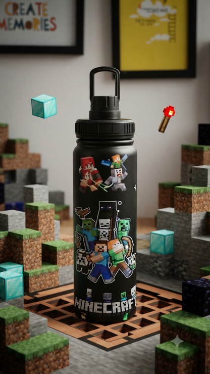 800ml Minecraft Stainless Steel Bottle