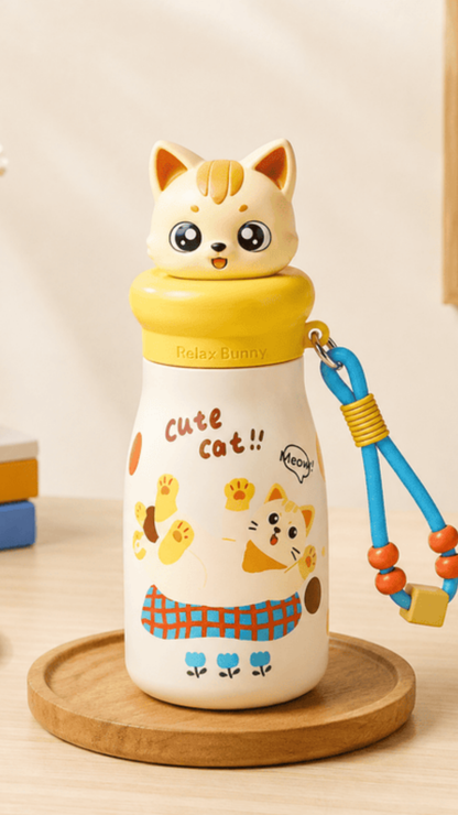 500ml Animal Series Insulated Water Bottle With Carry Strap