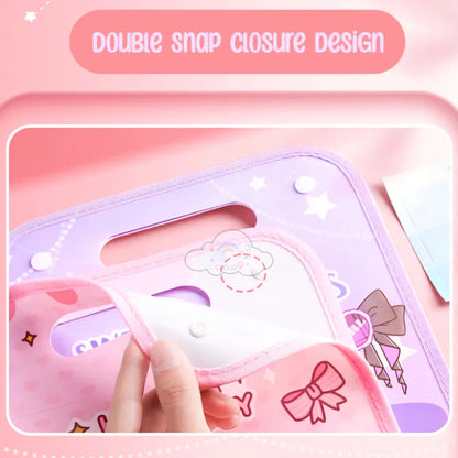Vertical File Folder With Button Lock