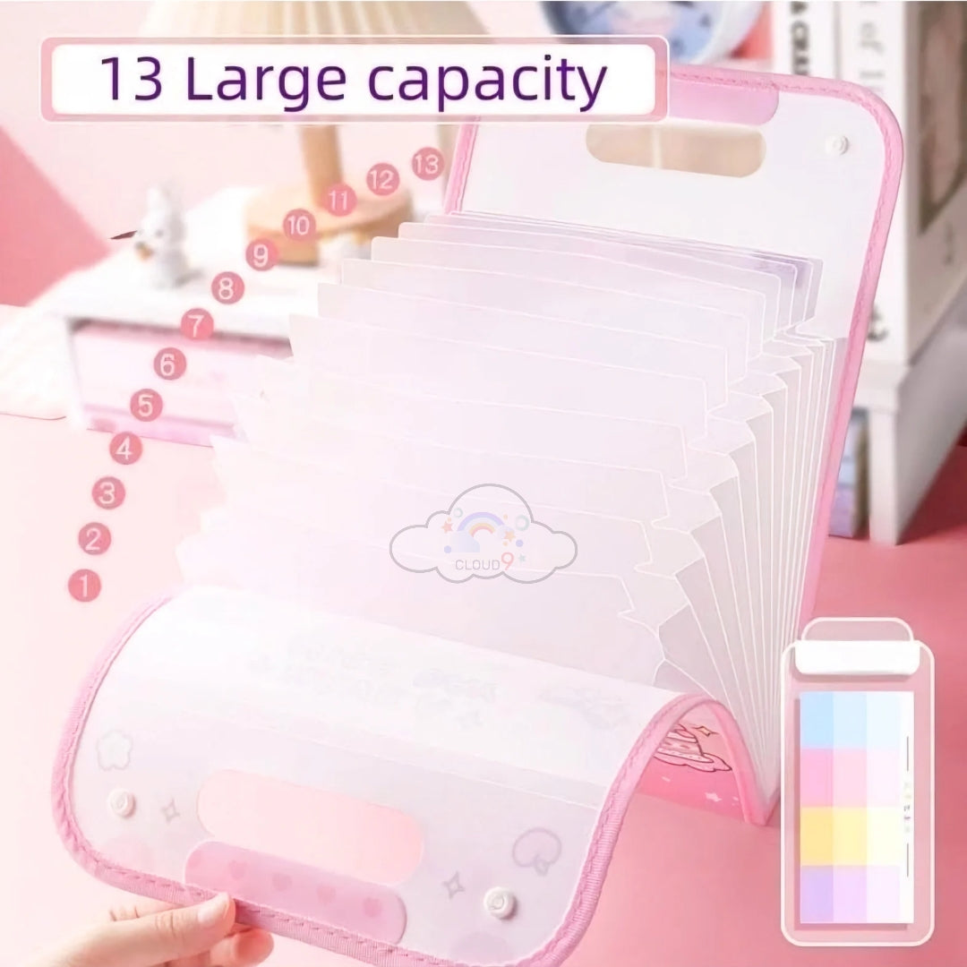 Vertical File Folder With Button Lock