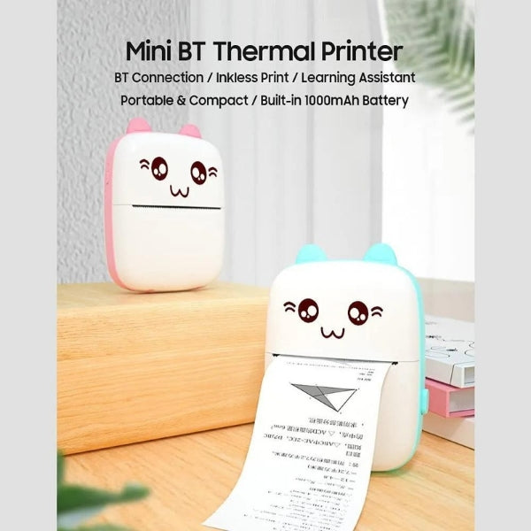 Cute Kitty Mini Portable Printer