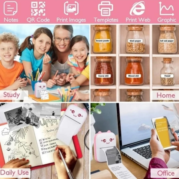 Cute Kitty Mini Portable Printer