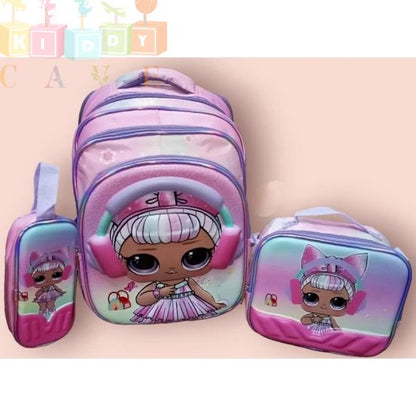 Imported Backpack Combo With Pencil Pouch & Lunch Bag