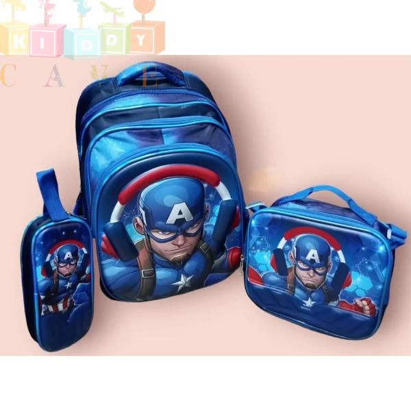 Imported Backpack Combo With Pencil Pouch & Lunch Bag
