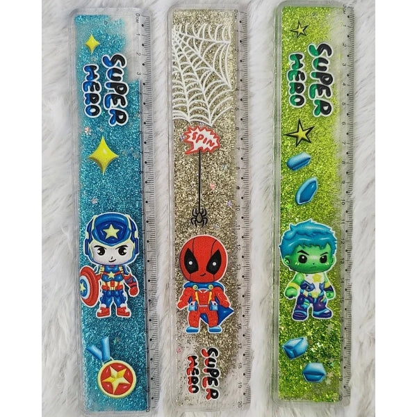 Superhero Water Glitter Scale