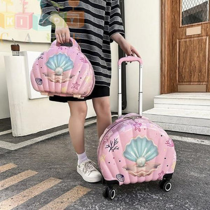 Mermaid Shell Suitcase With Vanity