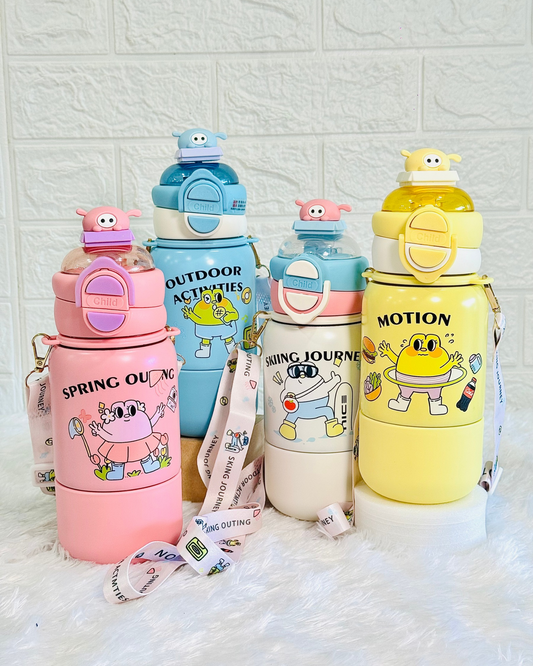 530ML Cartoonistic Double Drinking Bottle