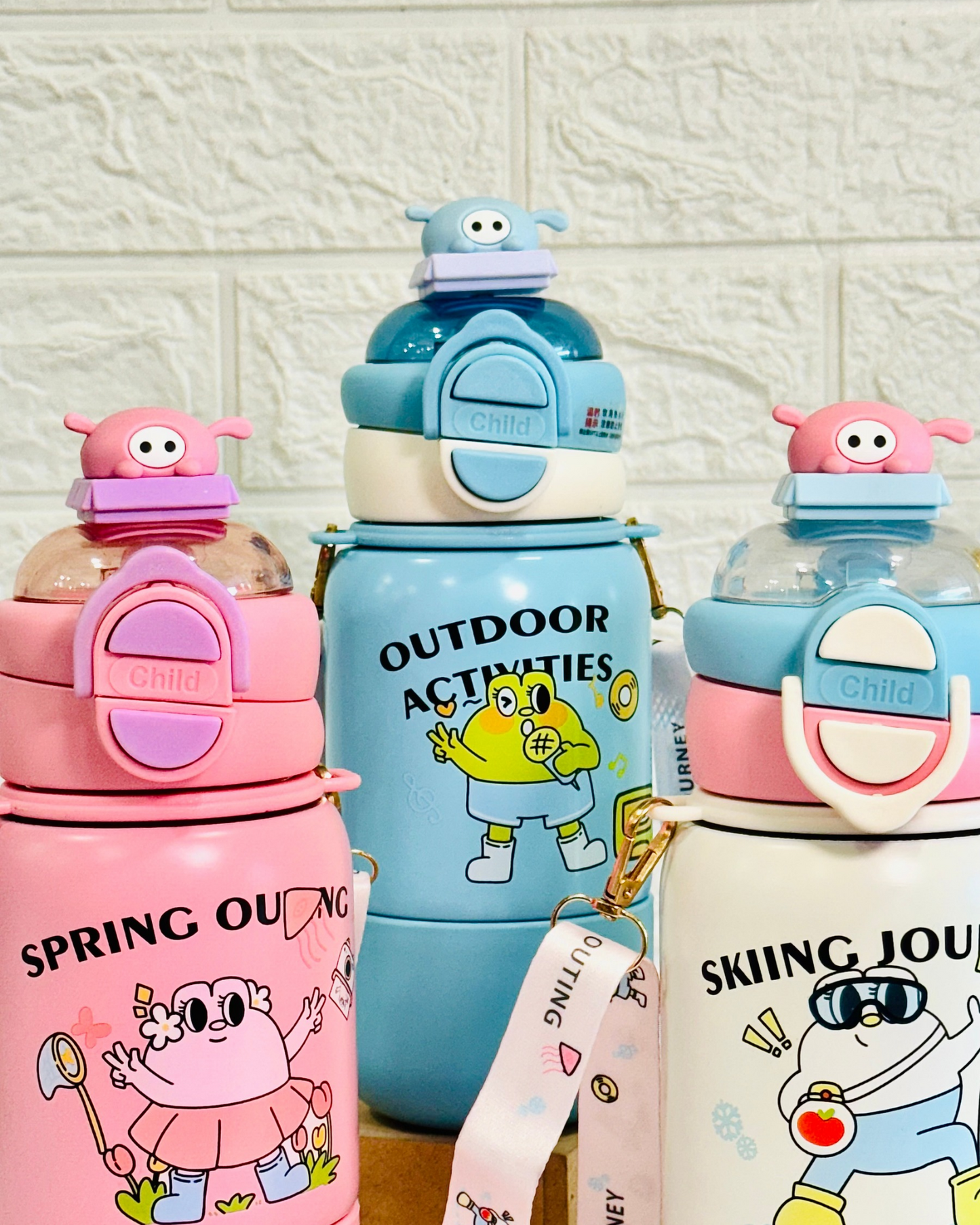 530ML Cartoonistic Double Drinking Bottle