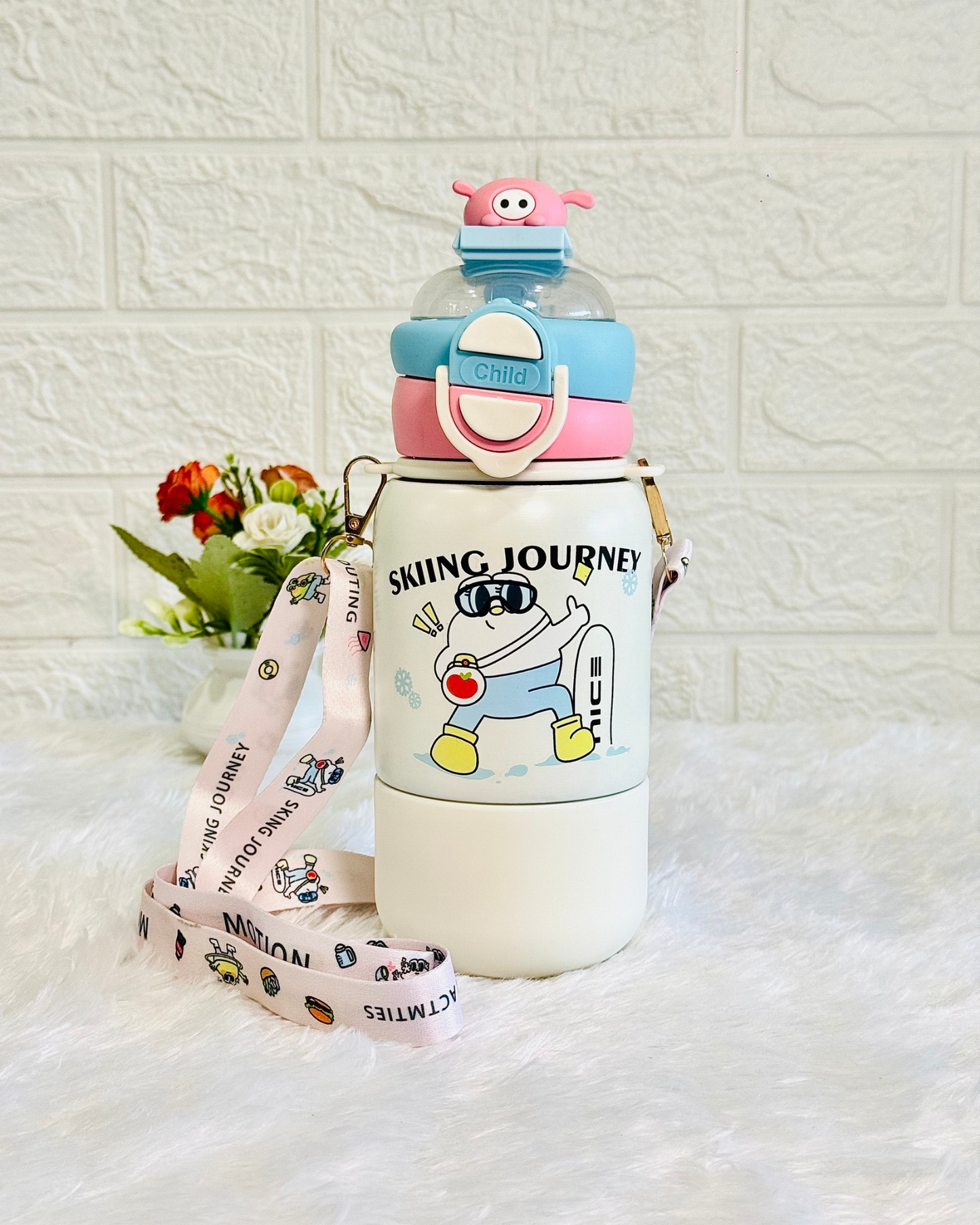 530ML Cartoonistic Double Drinking Bottle