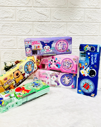 Magnetic Pencil Box With Spinner
