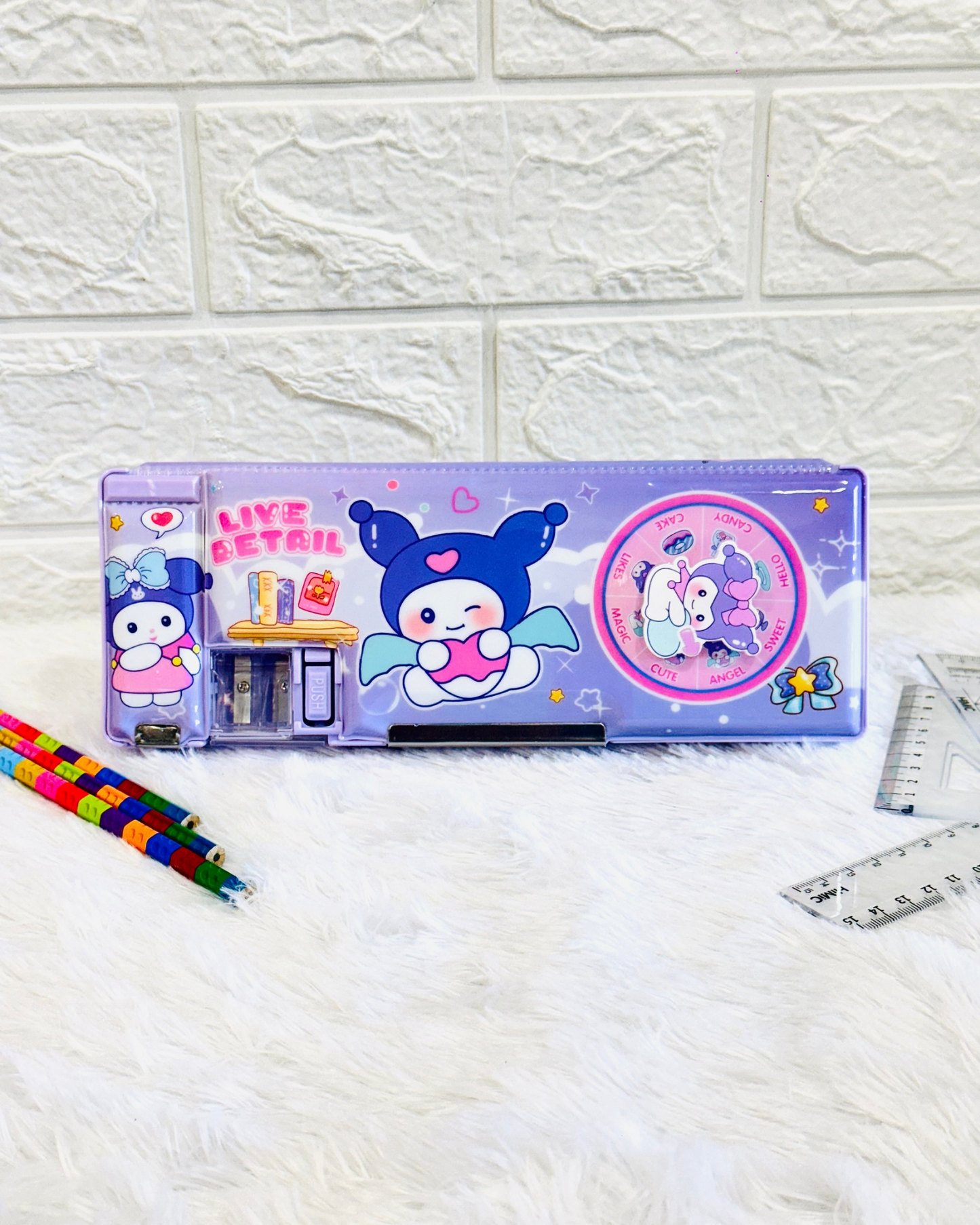 Magnetic Pencil Box With Spinner