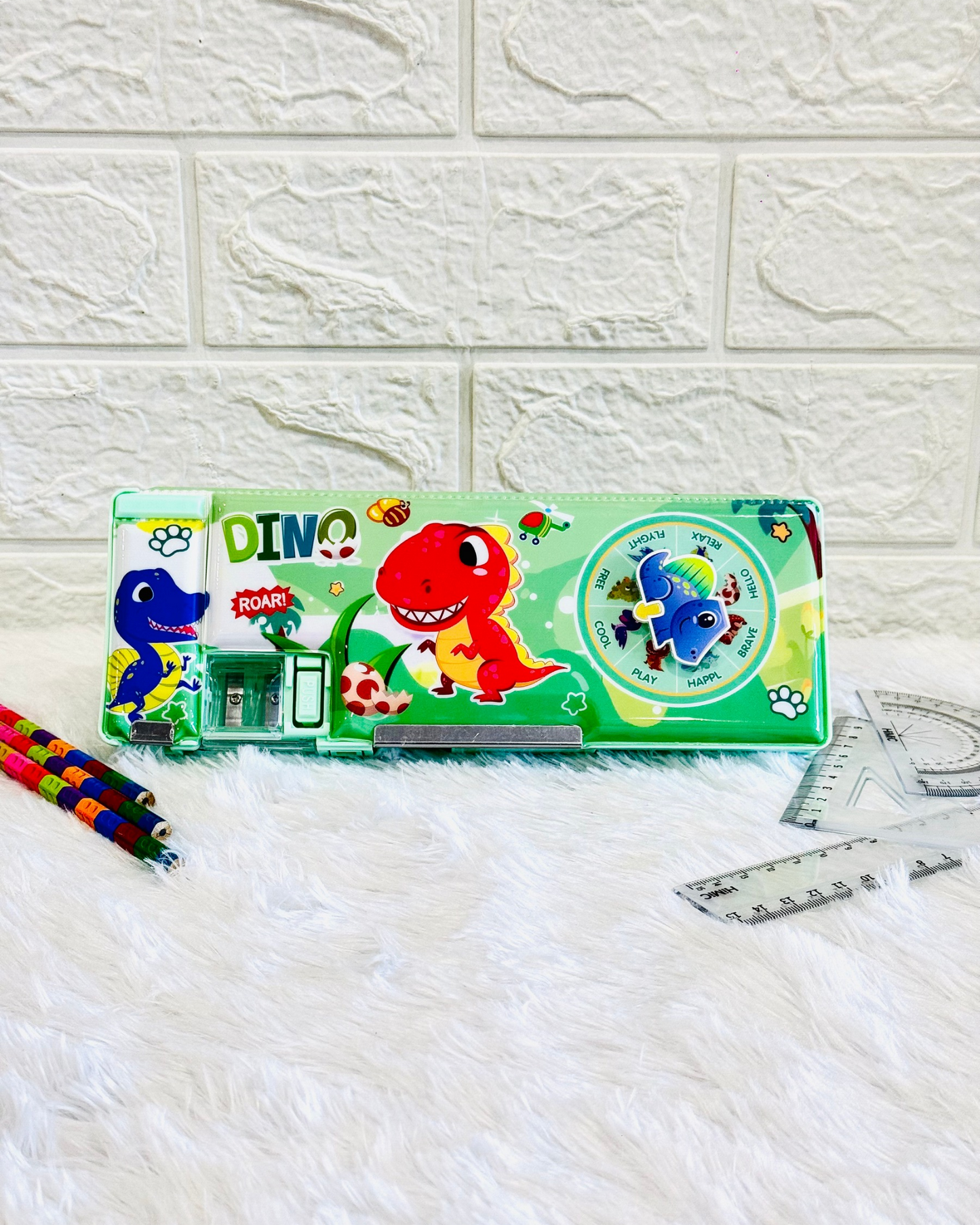 Magnetic Pencil Box With Spinner