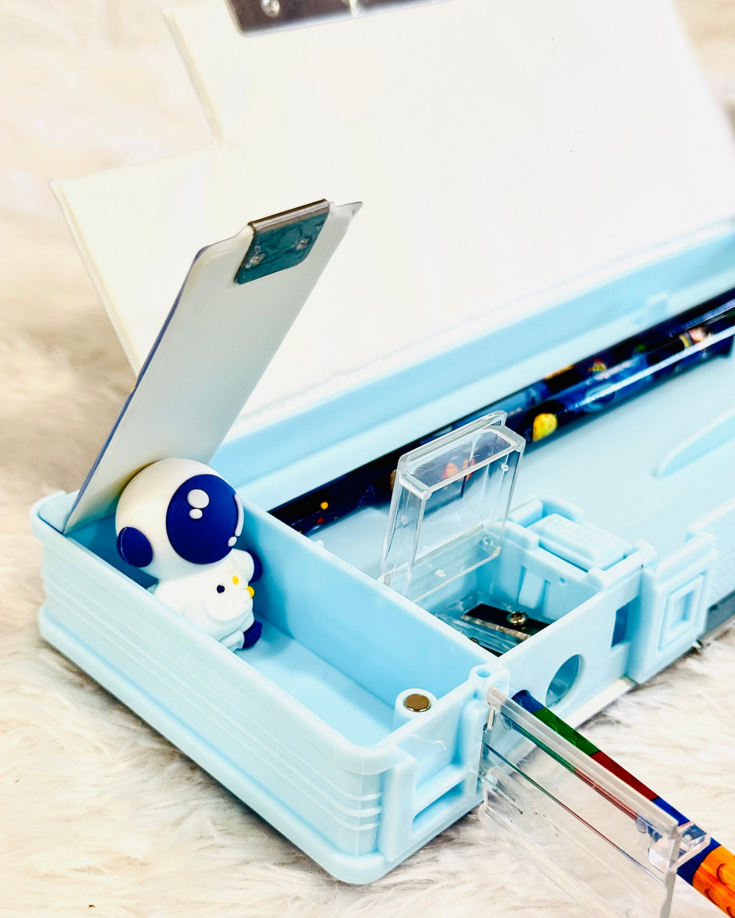 Magnetic Pencil Box With Spinner