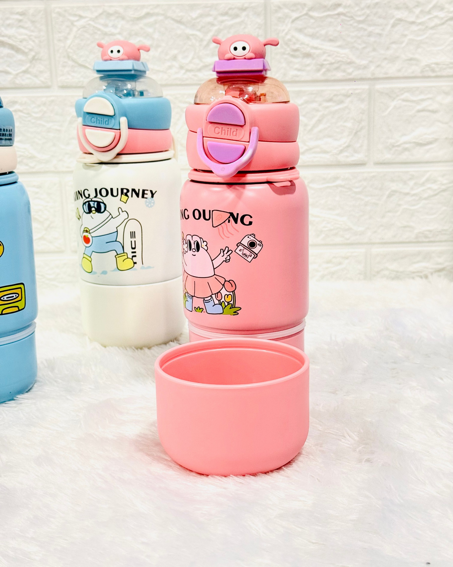 530ml Cartoonistic Double Drinking Bottle