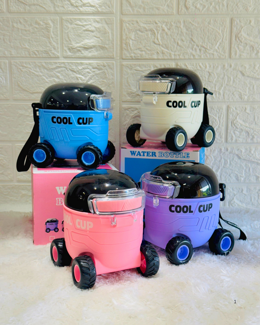 Cool Car Shaped Sipper Water Bottle - 550ml