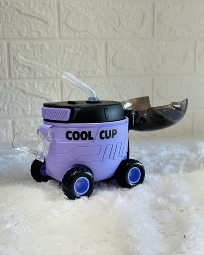 Cool Car Shaped Sipper Water Bottle - 550ml