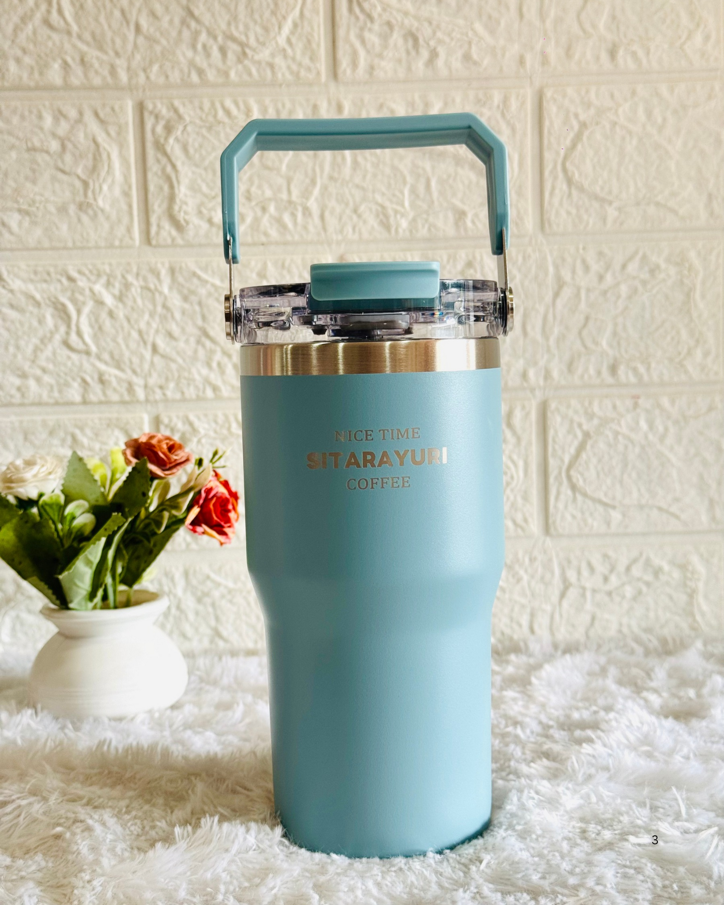 600ml Premium Insulated Travel Mug With Handle