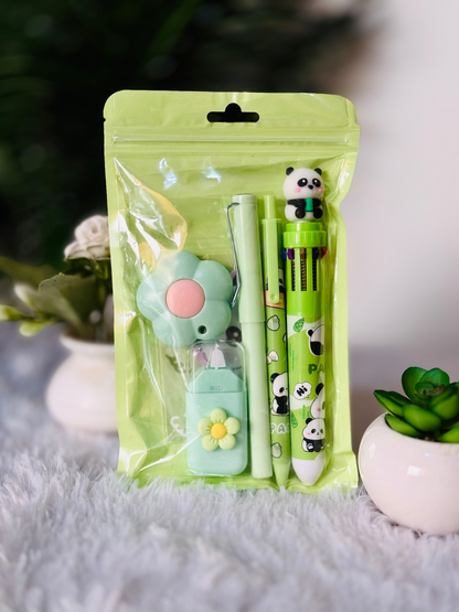 Premium Panda 6ps Stationery Set