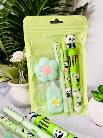 Premium Panda 6ps Stationery Set