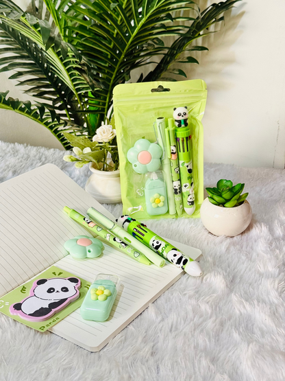 Premium Panda 6ps Stationery Set