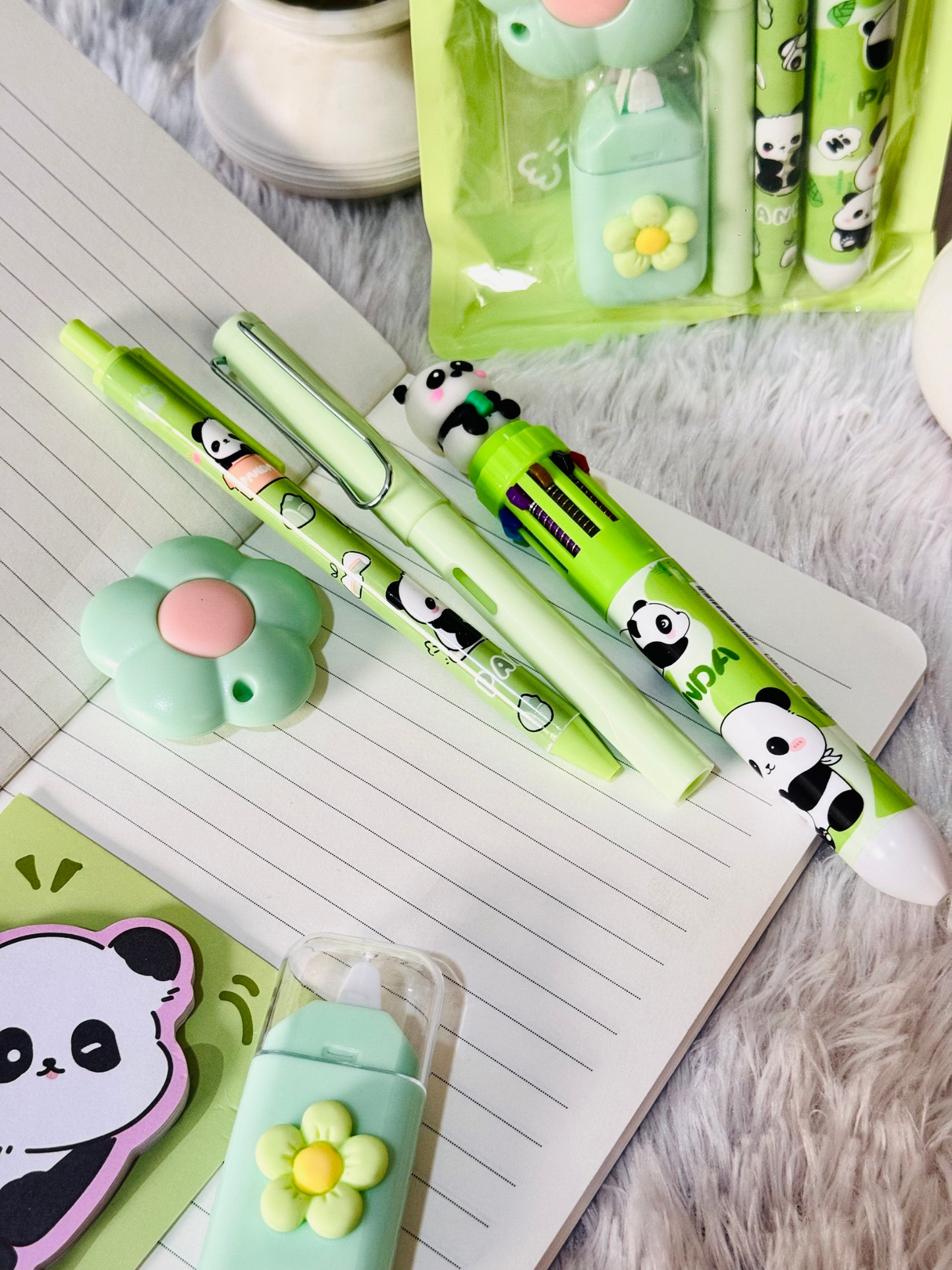 Premium Panda 6ps Stationery Set