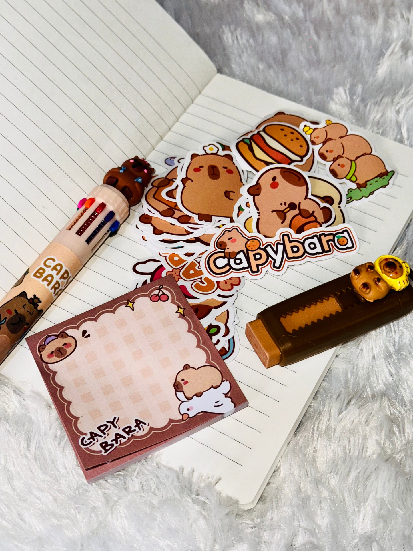 Premium Capybara 5ps Stationery Set