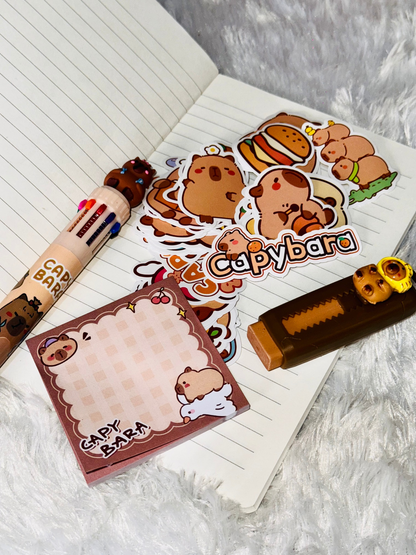 Premium Capybara 5ps Stationery Set